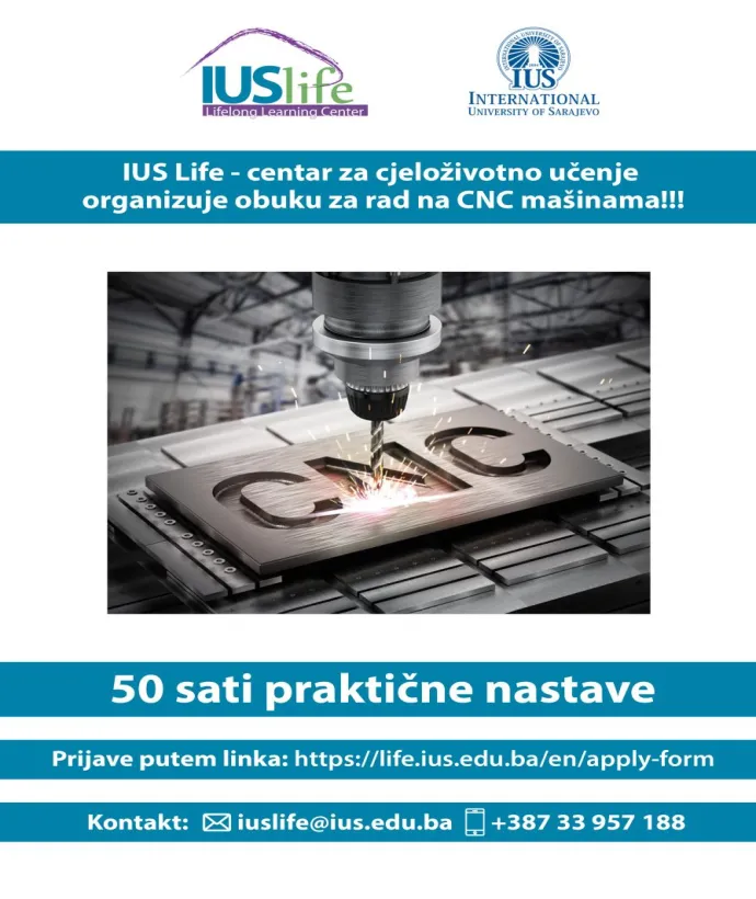 Obuku za rukovanje CNC mašinama